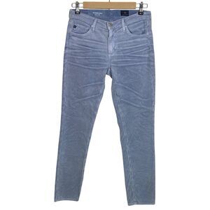 AG Adriano Goldschmied Corduroy Pants Womens 27 Blue Prima Ankle Cigarette NWT